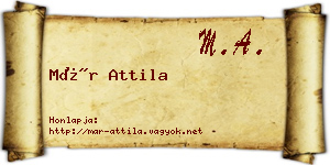 Már Attila névjegykártya