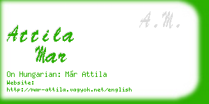 attila mar business card