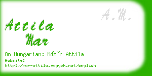 attila mar business card